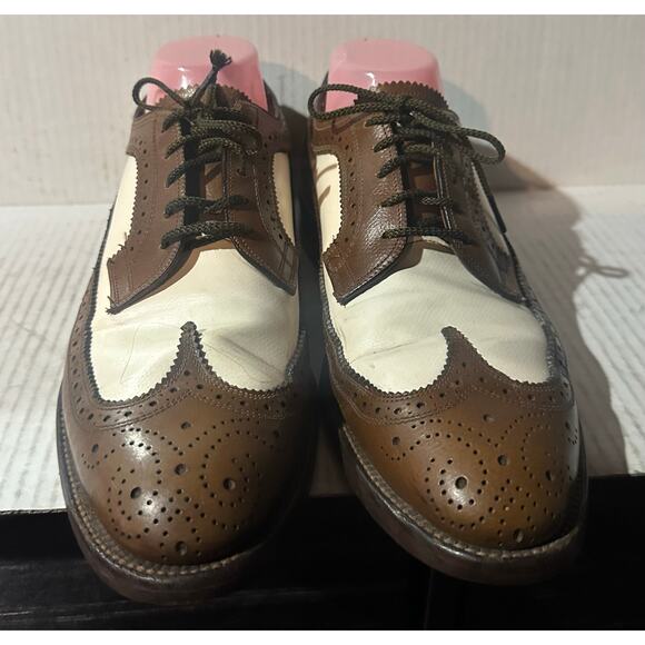 VTG 50's Jarman “The Ranger” Brown White Longwing Size 7.5 D Vibram Oxford Rare! - Picture 2 of 9